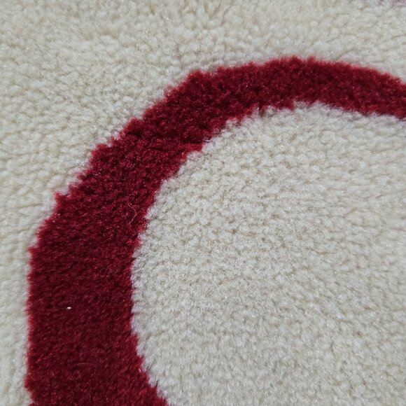 New Unbranded Cocoon Wool Teddy Bear Coat Beige Belted Alphabet Print No Alpaca - Picture 13 of 13